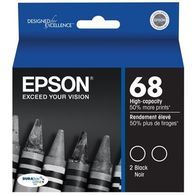 Epson Cartouche d'encre Noire #68 "T068120-D2"