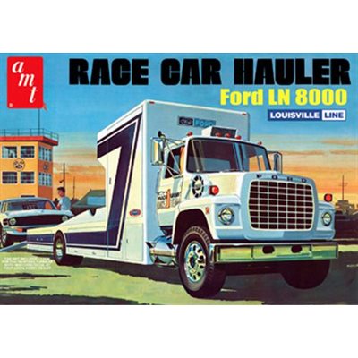 AMT-758 " Race Car Hauler Ford LN 8000 " Plastic Model Kit 