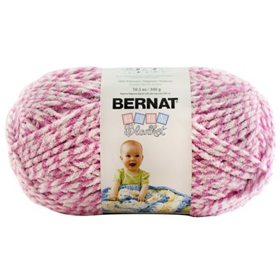 Laine Bernat Baby Blanket (161210) "Pink Twists" #10001