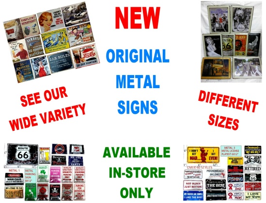 Original metal signs